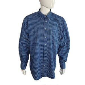 Resistol Men’s Blue Long Sleeve Button Down Western Shirt